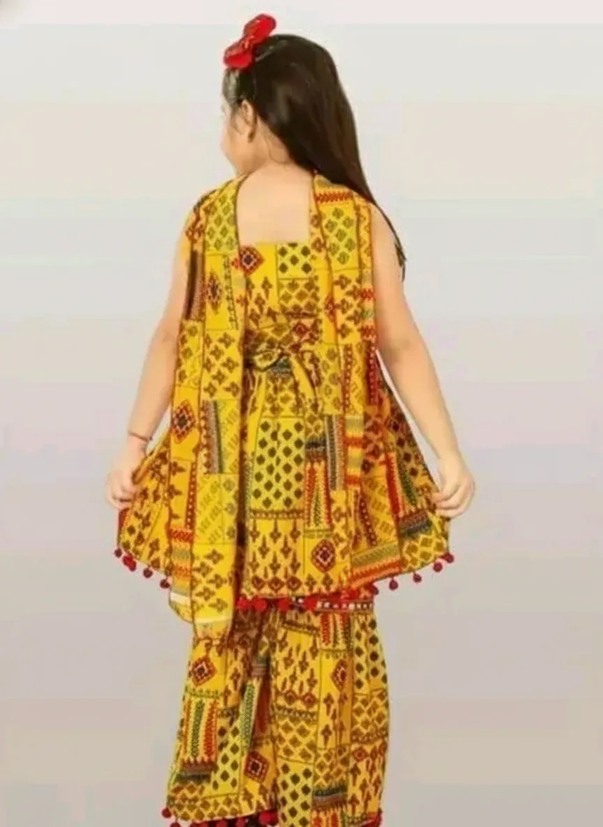 Trendy Cotton Blend Top & Bottom Outfit for Kids