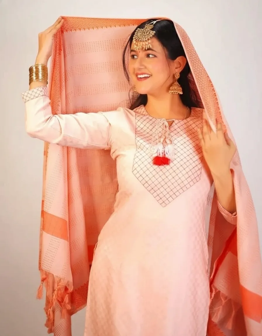 Elegant Cotton Printed Kurti with Pant & Dupatta Set